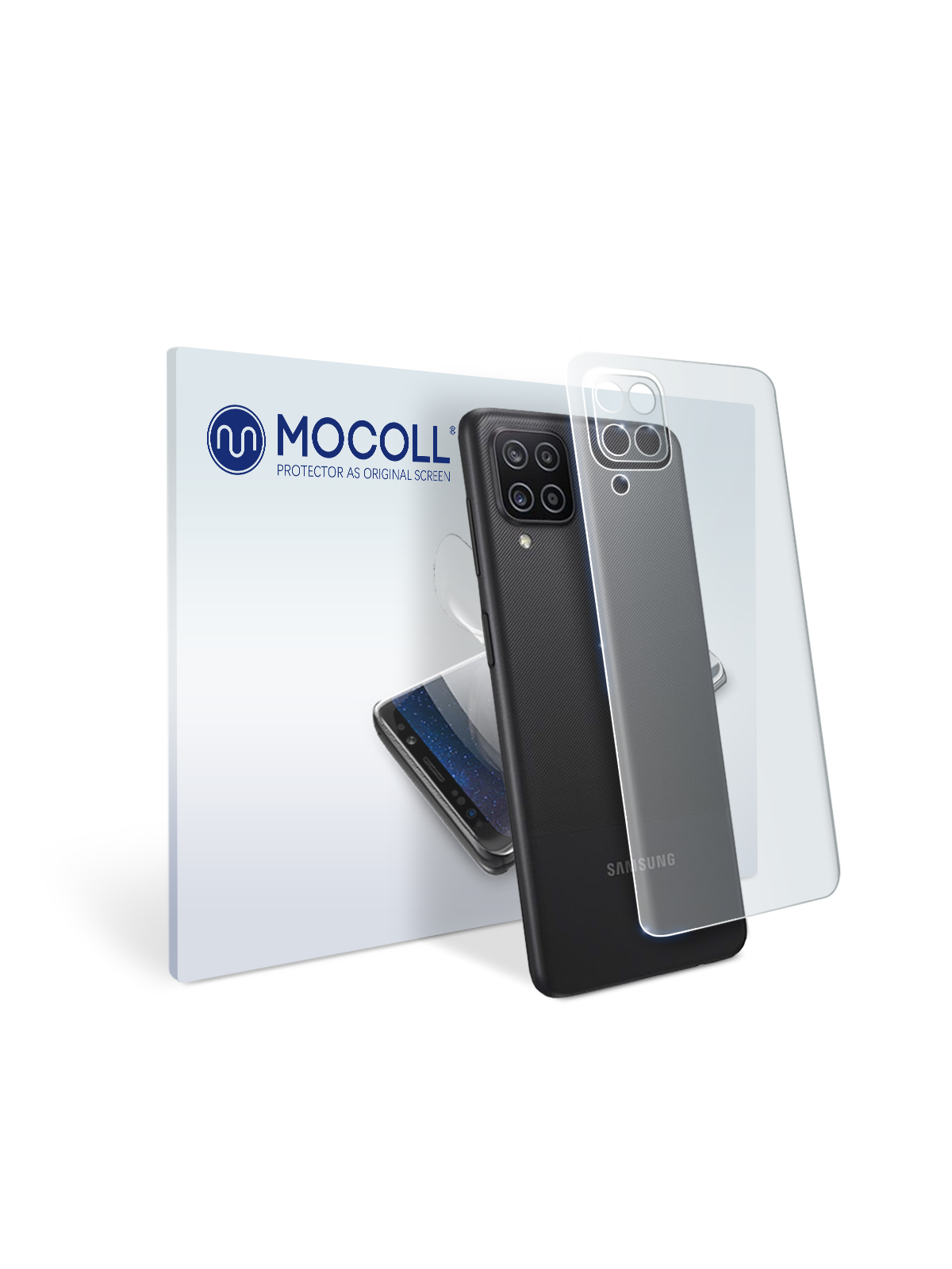 

Пленка защитная MOCOLL для задней панели Samsung Galaxy A12 Прозрачная глянцевая
