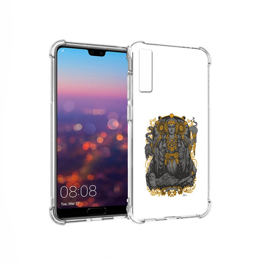 

Чехол MyPads Tocco для Huawei P20 Pro божество с золотыми элементами (PT108144.28.241), Прозрачный, Tocco