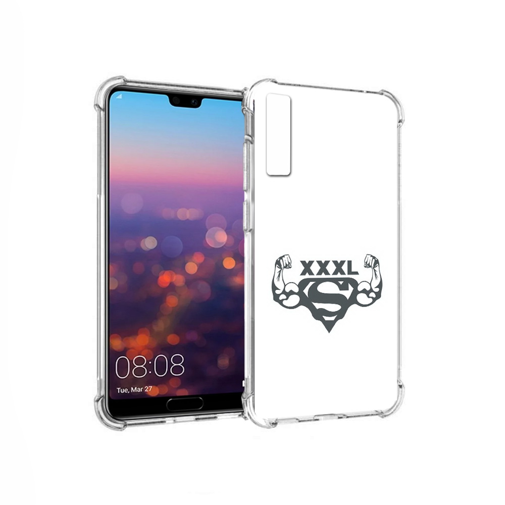 

Чехол MyPads Tocco для Huawei P20 Pro бодибилдинг супермен (PT108144.28.237), Прозрачный, Tocco