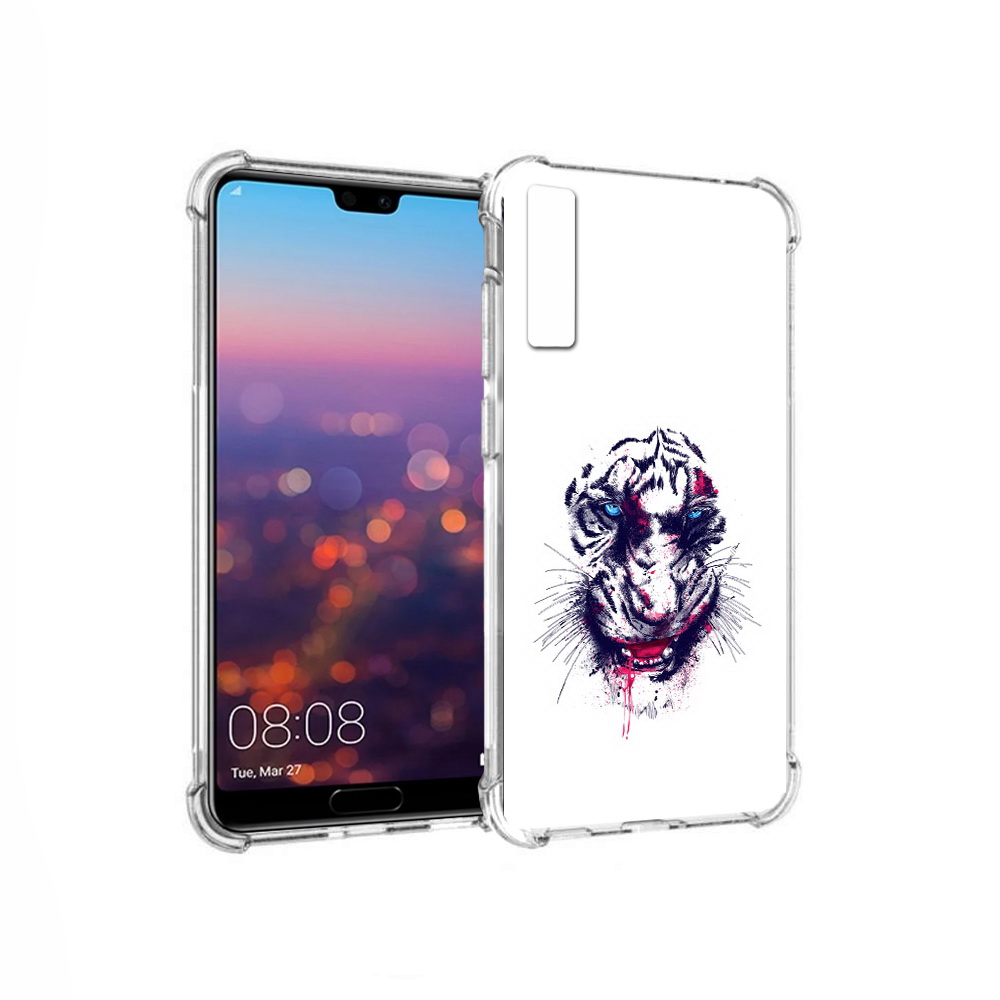 

Чехол MyPads Tocco для Huawei P20 Pro безумный тигр (PT108144.28.228), Прозрачный, Tocco