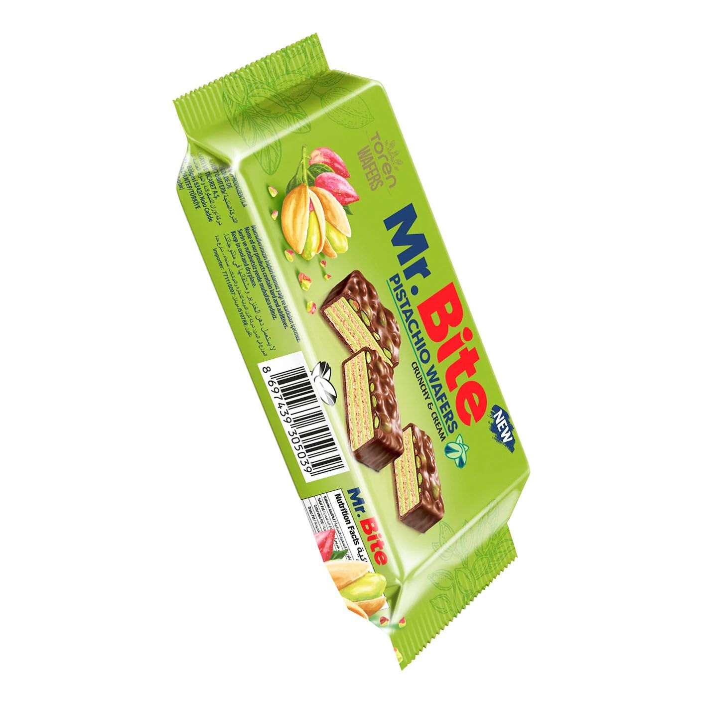 

Вафли Toren Mr.Bite с фисташковым кремом 32 г, Mr.Bite