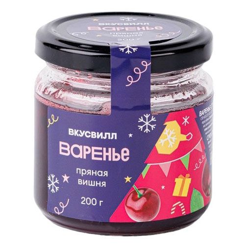 

Варенье ВкусВилл пряная вишня 200 г