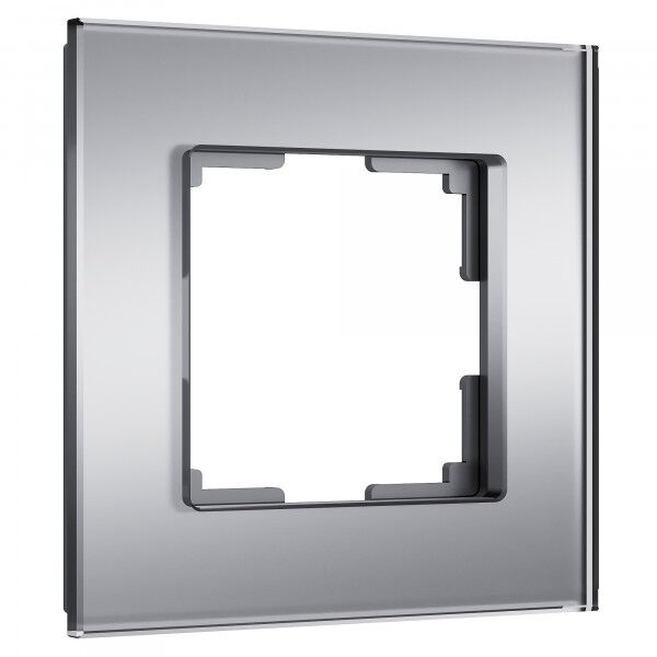 Рамка для розетки / выключателя на 1 пост Werkel W0013101 Senso серебряный soft-touch