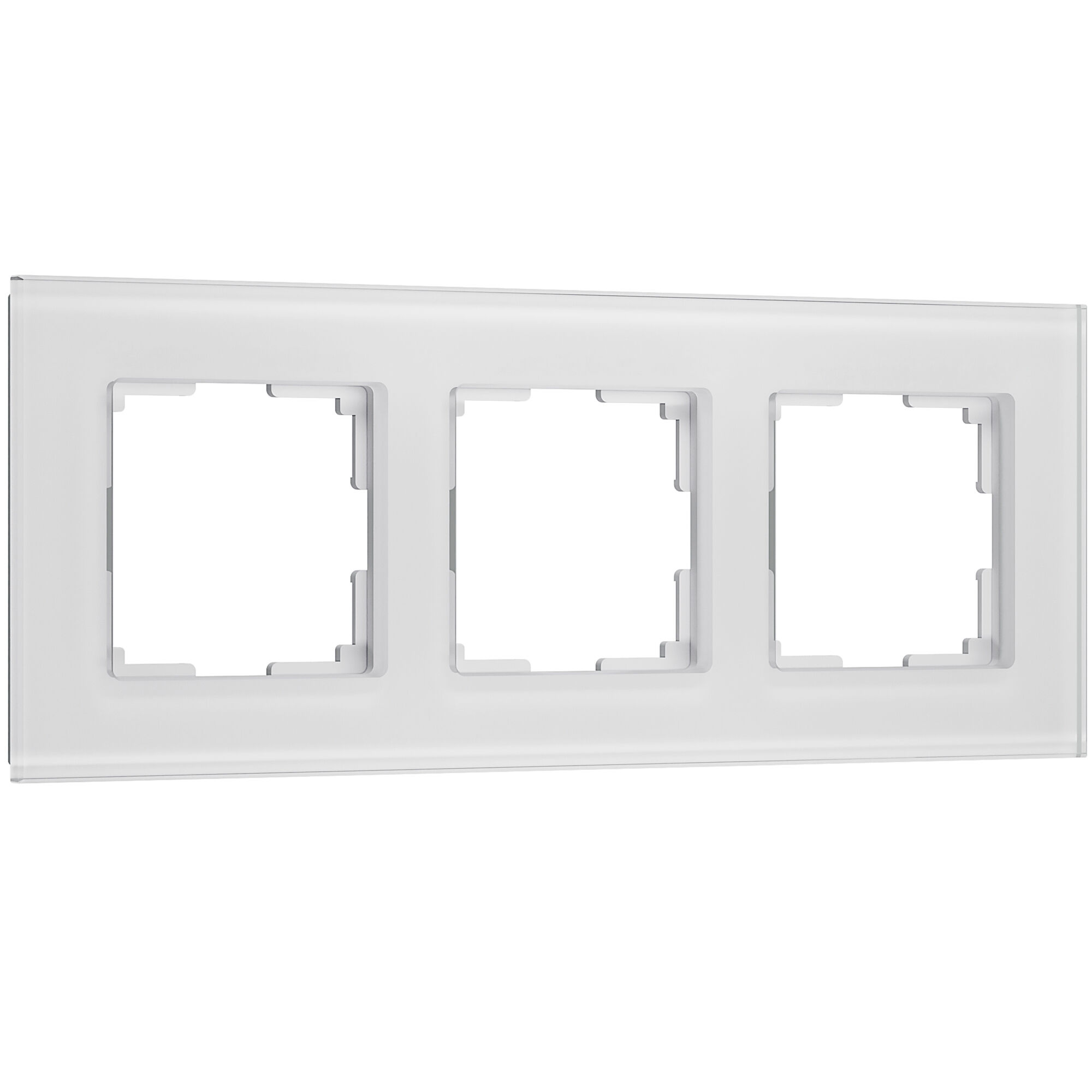 Рамка для розетки / выключателя на 3 поста Werkel W0033101 Senso белый стекло soft-touch