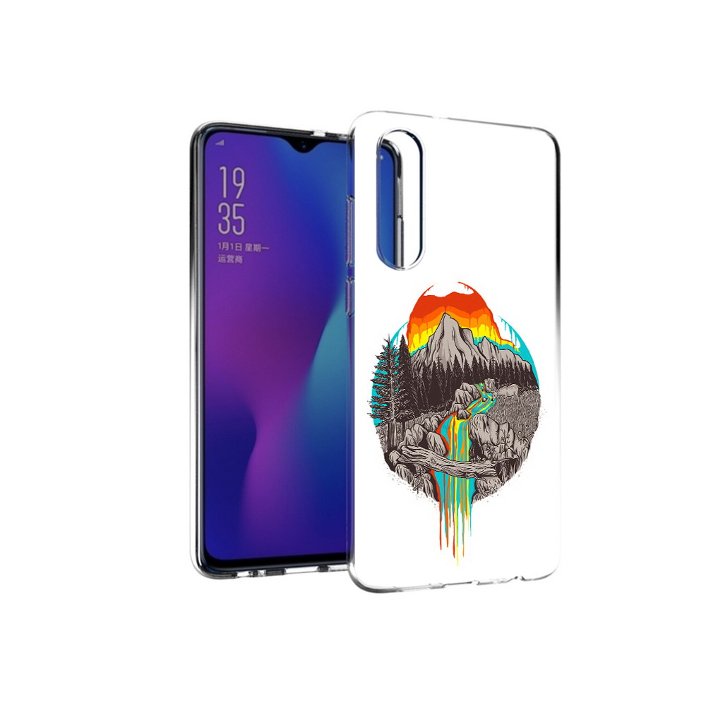 

Чехол MyPads Tocco для Huawei P30 Радужный водопад, Прозрачный, Tocco