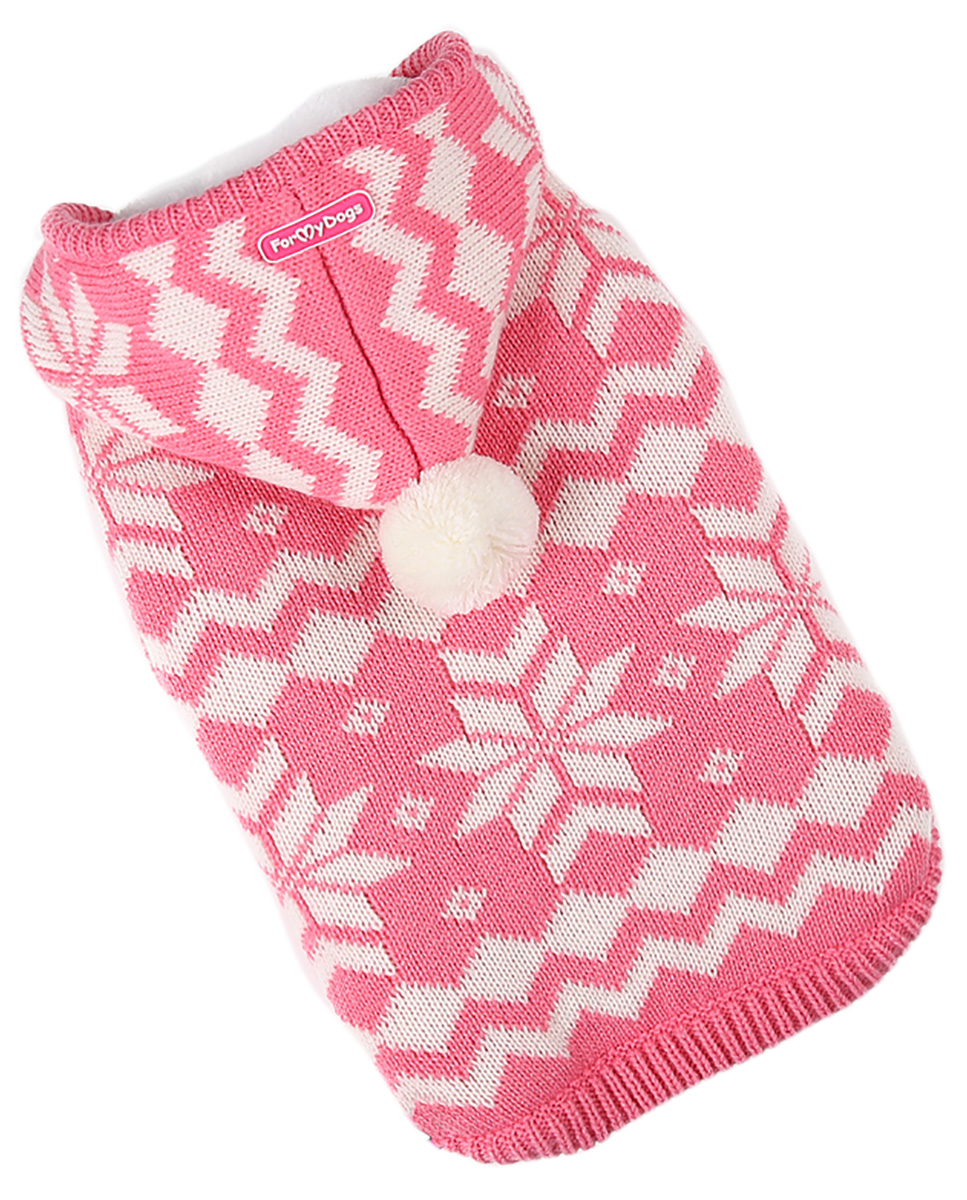 

Куртка для собак FOR MY DOGS FW655-2018, женский, розовый, 16-18, длина спины 37 см, FW655-2018