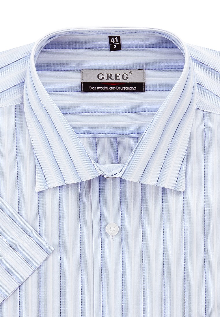 

Рубашка мужская Greg 01-00015065 голубая 39, Голубой, 01-00015065
