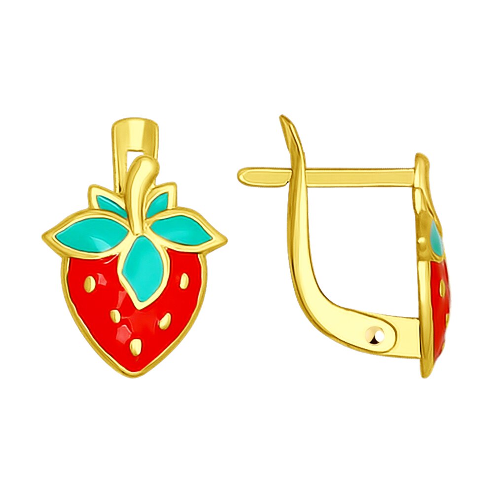 

Серьги из золота SOKOLOV 027343-2, эмаль, 027343-2