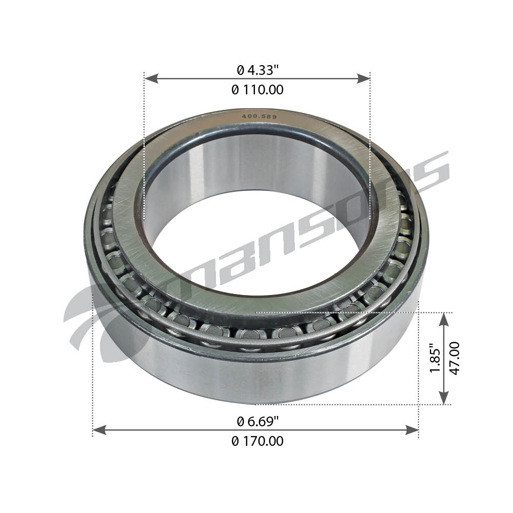 MANSONS Подшипник ступицы КАМАЗ-5490 MAN DAF MERCEDES 33022 110x170x47мм MANSONS 6116₽