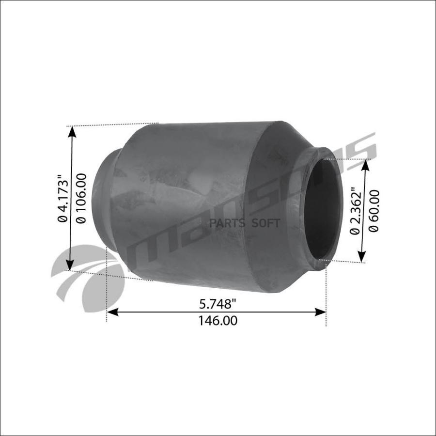 

MANSONS Сайлентблок BPW рессоры (60x107x146) MANSONS