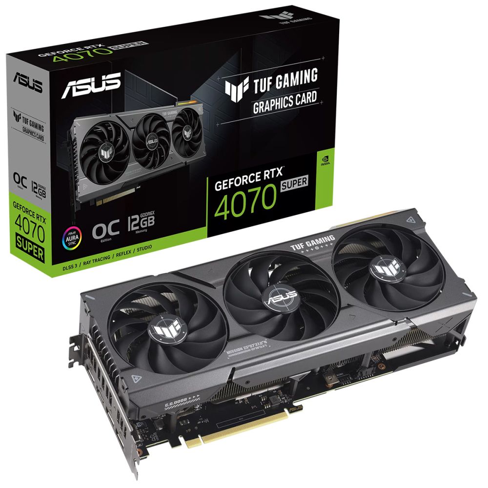 

Видеокарта ASUS TUF-RTX4070S-O12G-GAMING, GeForce RTX 4070 Super TUF Gaming OC