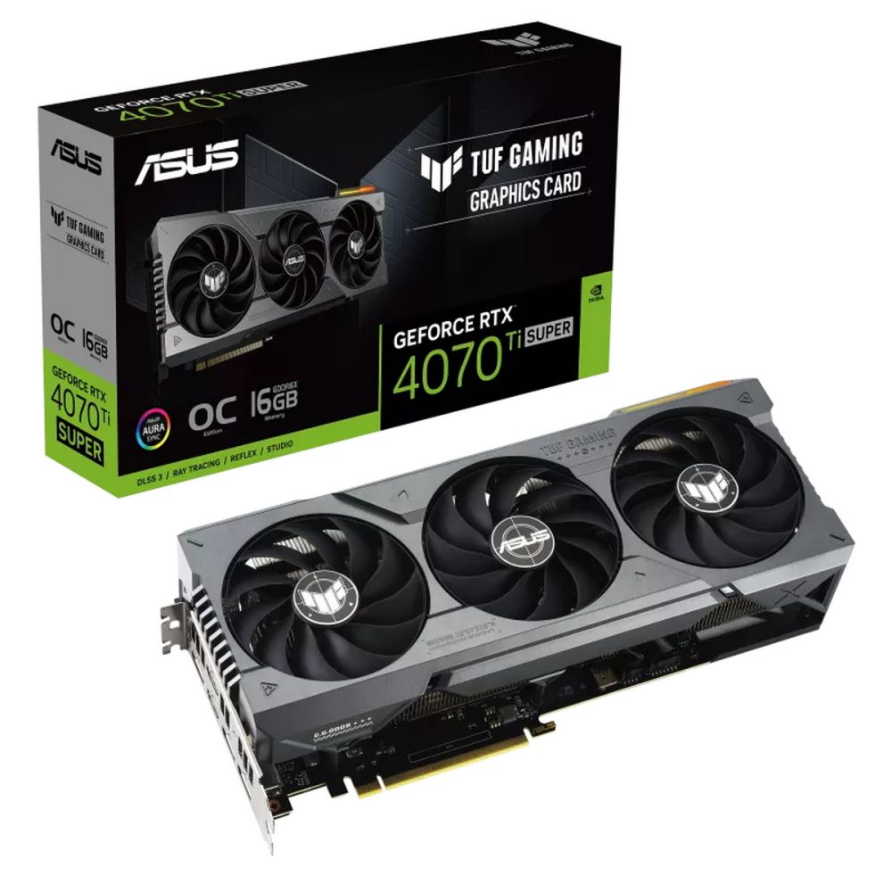 

Видеокарта ASUS TUF-RTX4070TIS-O16G-GAMING, GeForce RTX 4070 Ti Super TUF Gaming OC