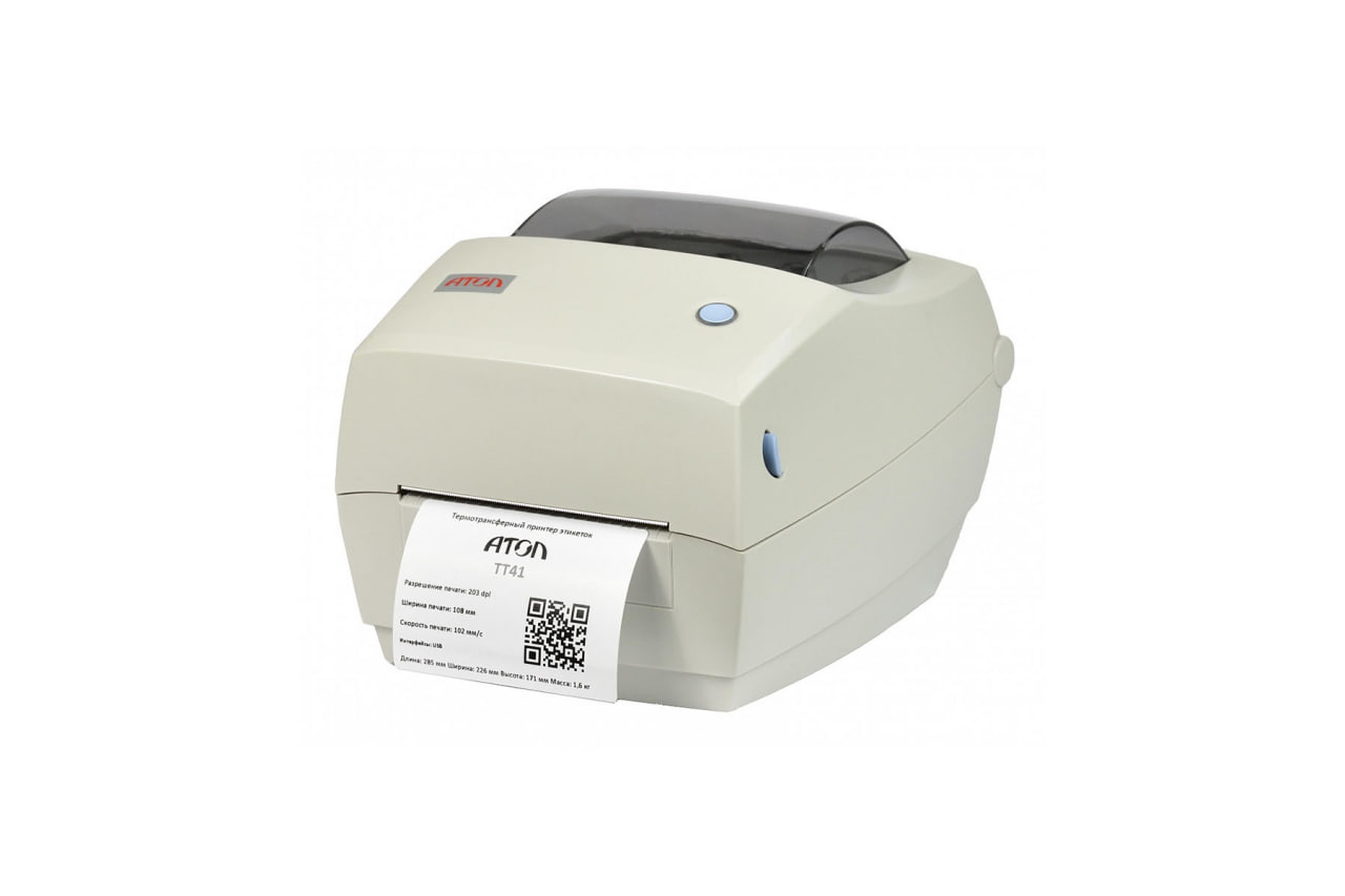 

Принтер этикеток Атол TT42-USB (A45151), Светло-серый, TT42-USB