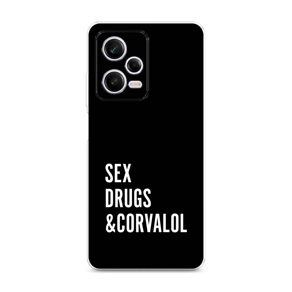 

Чехол на Xiaomi Redmi Note 12 Pro "Corvalol", Черный;серый;белый, 317050-6