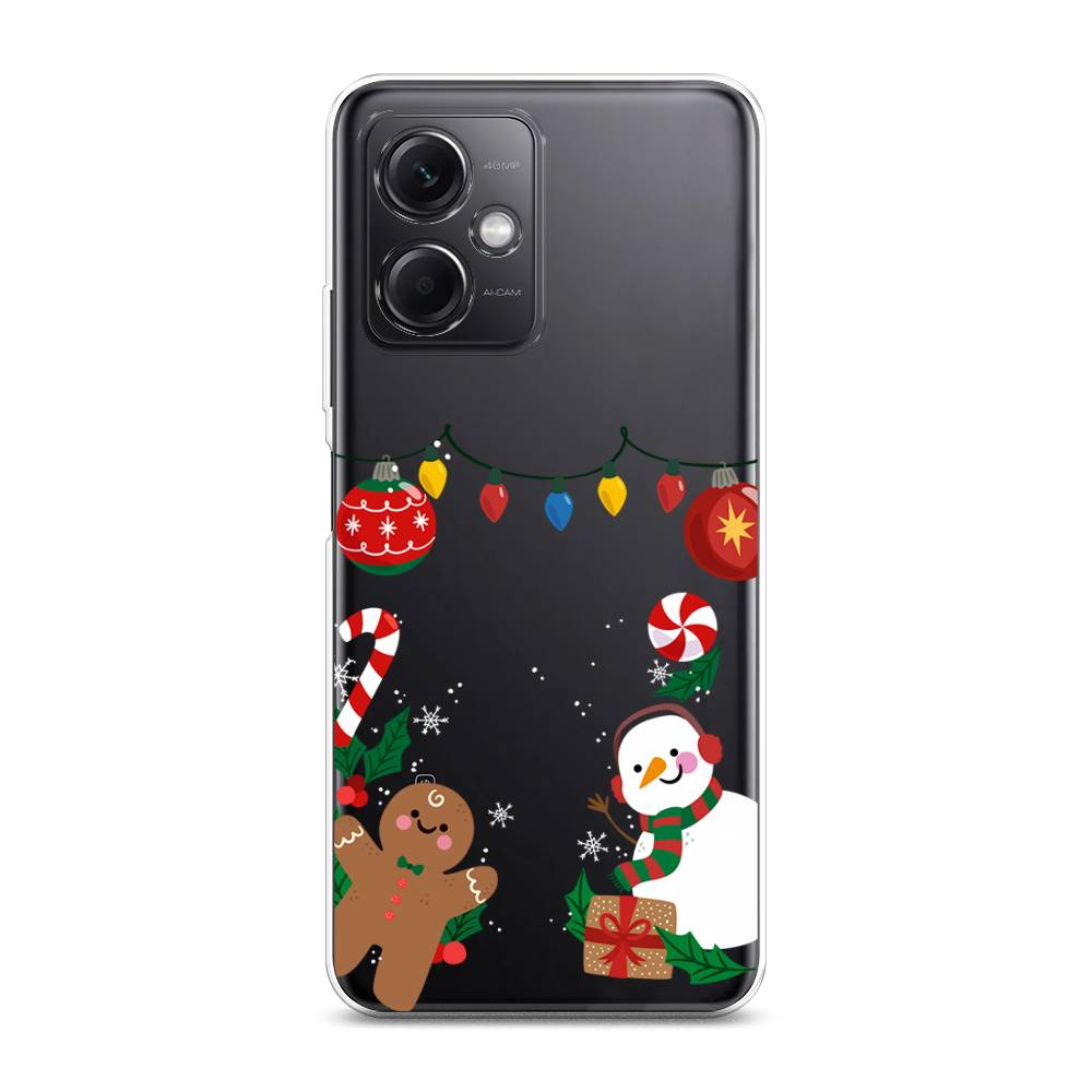 

Чехол на Xiaomi Redmi Note 12 5G "Новогоднее настроение", Коричневый;красный;зеленый, 316950-5