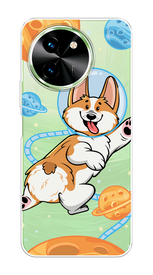 

Чехол на Vivo T3x/Y38 5G "Корги-космонавт", Голубой;бежевый;белый, 2610650-1