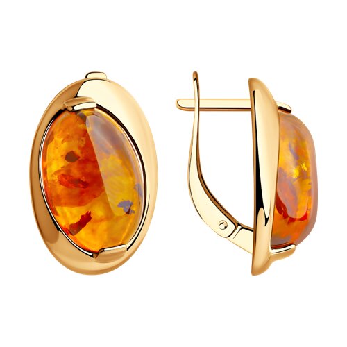

Серьги из серебра TEO MAORI 893-320-00477-1, янтарь искусственный, 893-320-00477-1