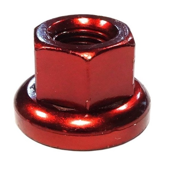 MR.CONTROL Гайка M-FXS для оси Fix Gear, закалённая сталь, M9X1.0, L:14,6мм, красная