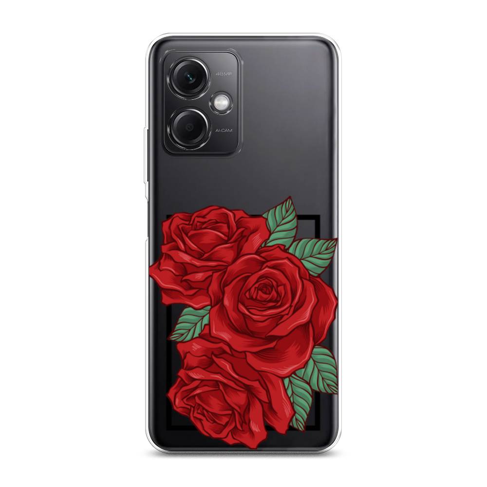 

Чехол на Xiaomi Redmi Note 12 5G "Три алые розы", Красный, 316950-2