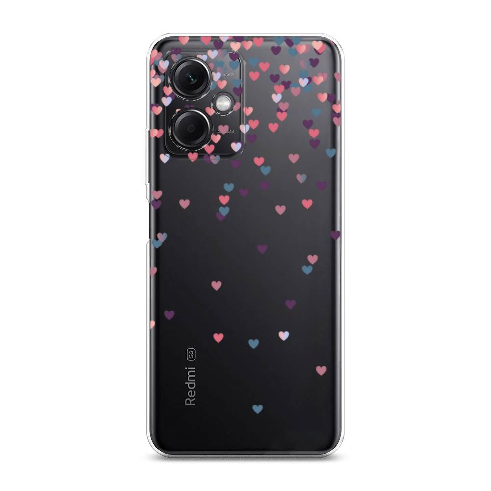 

Чехол на Xiaomi Redmi Note 12 5G "Посыпка сердечки", Розовый;фиолетовый, 316950-3