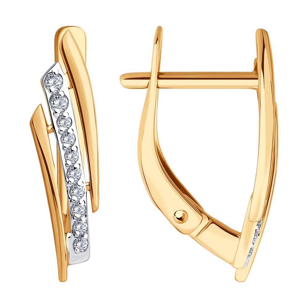 

Серьги из золота Diamant 51-120-02875-1, фианит, 51-120-02875-1