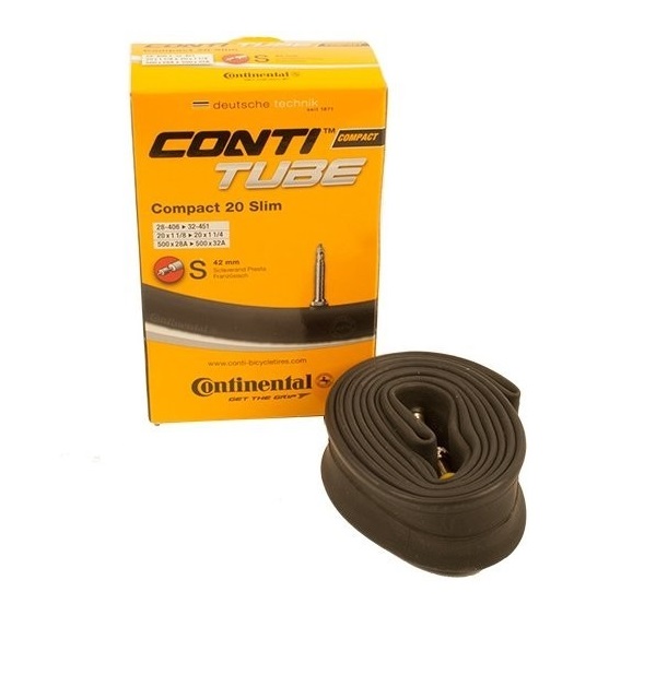 

Continental Камера Compact 20" slim, 28-406 / 32-451, S42, Черный, Compact
