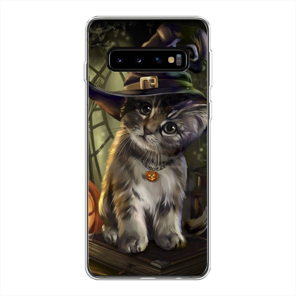

Чехол Awog на Samsung Galaxy S10 + "Кот на Хэллоуин", Разноцветный, 27150-2