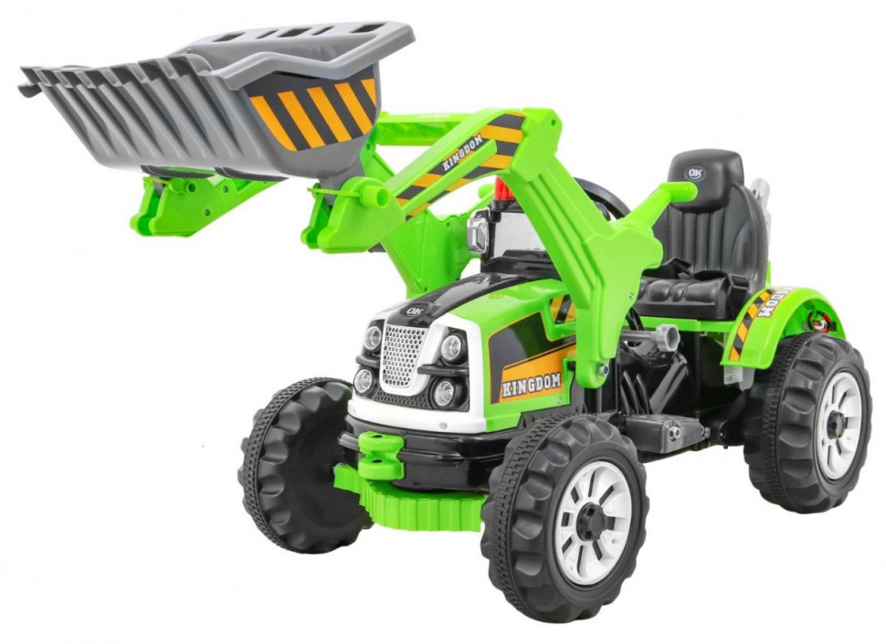 Купить Детский электромобиль трактор на аккумуляторе 12V / зеленый - JS328A-GREEN, Детский электромобиль Jiajia трактор на аккумуляторе 12V зеленый, JS328A-GREEN,