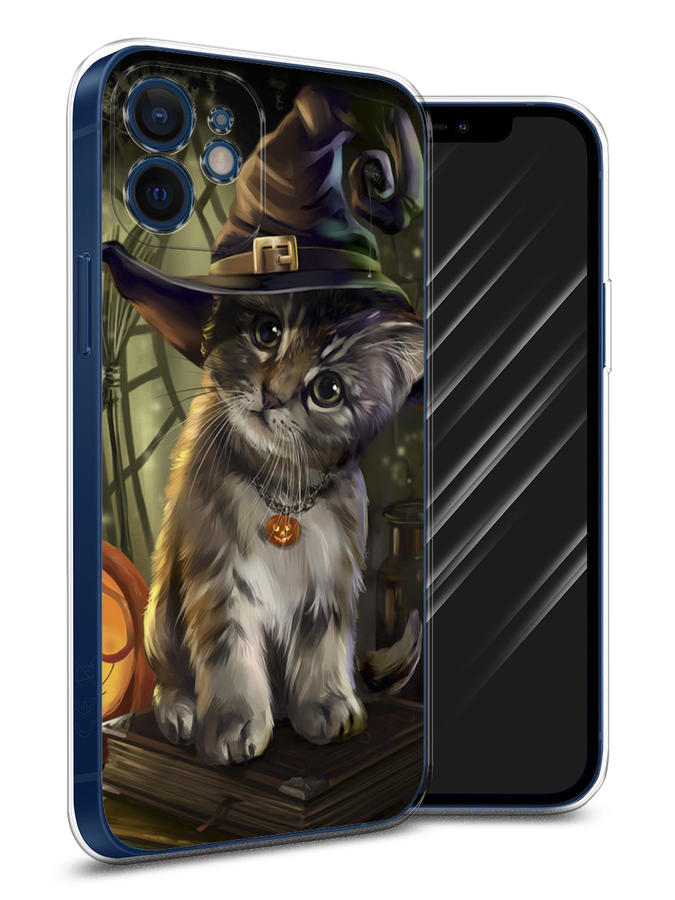 

Чехол Awog на Apple iPhone 12 mini / Айфон 12 mini "Кот на Хэллоуин", Разноцветный, 12650-2