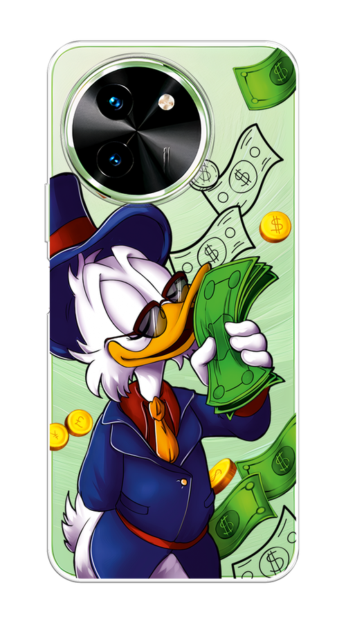 

Чехол на Vivo T3x/Y38 5G "Scrooge McDuck with Money", Синий;зеленый;белый, 2610650-1