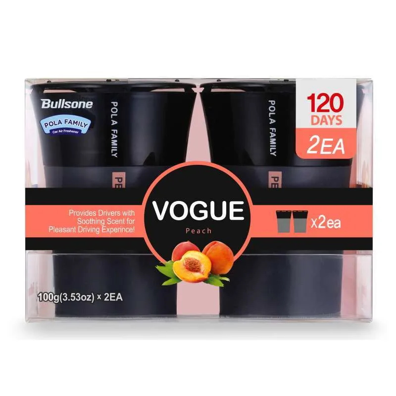 Ароматизатор Bullsone POLA FAMILY Vogue Peach Персик гелевый 10918001 2шт. по 100гр