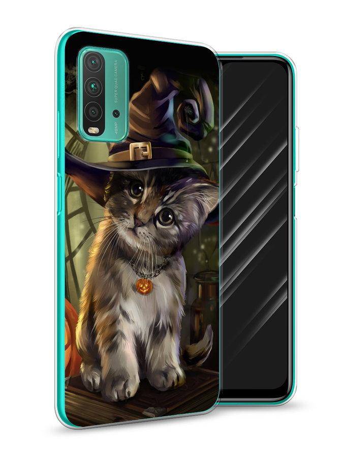 

Чехол Awog на Xiaomi Redmi 9T "Кот на Хэллоуин", Разноцветный, 39850-2