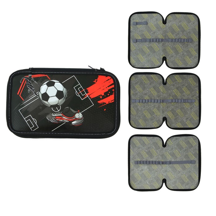 

Пенал 3 секции, 125 х 205 мм, Calligrata Мяч, ламинированный картон