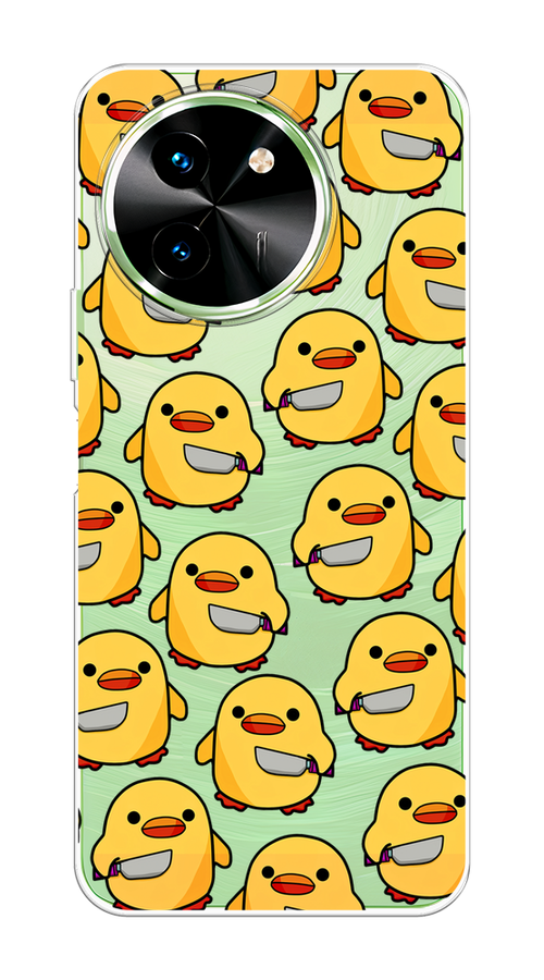 

Чехол на Vivo T3x/Y38 5G "Утка с ножом", Прозрачный;желтый;оранжевый, 2610650-1