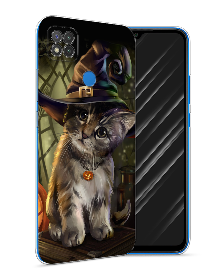 

Чехол Awog на Xiaomi Redmi 9C "Кот на Хэллоуин", Разноцветный, 39050-2