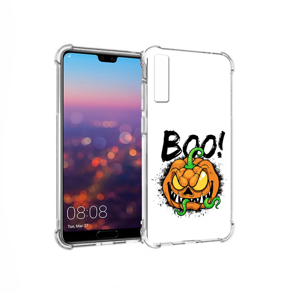 

Чехол MyPads Tocco для Huawei P20 Pro Хэллоуин бу (PT108144.28.193), Прозрачный, Tocco
