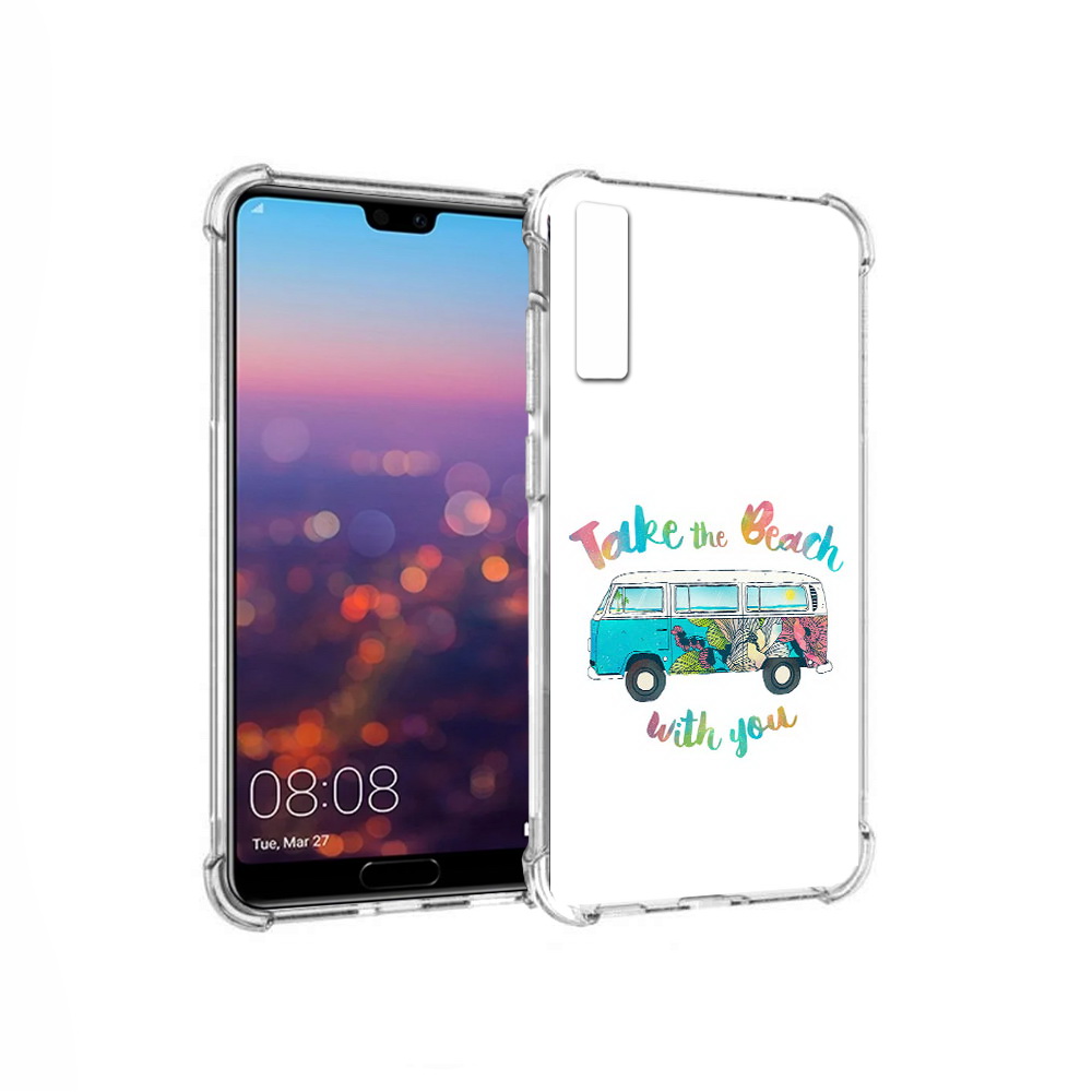 

Чехол MyPads Tocco для Huawei P20 Pro Хиппи автобус (PT108144.28.190), Прозрачный, Tocco