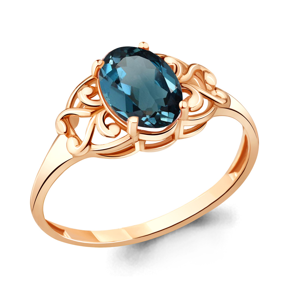 

Кольцо из серебра с топазом р., Aquamarine 6576008, 6576008_925_з