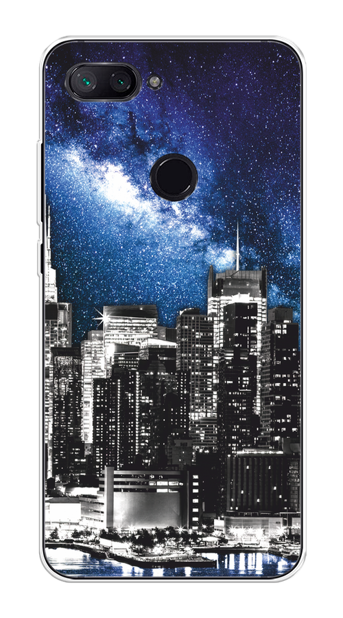

Чехол на Xiaomi Mi 8 Lite "Космический Нью-Йорк", Синий;серый, 34550-1