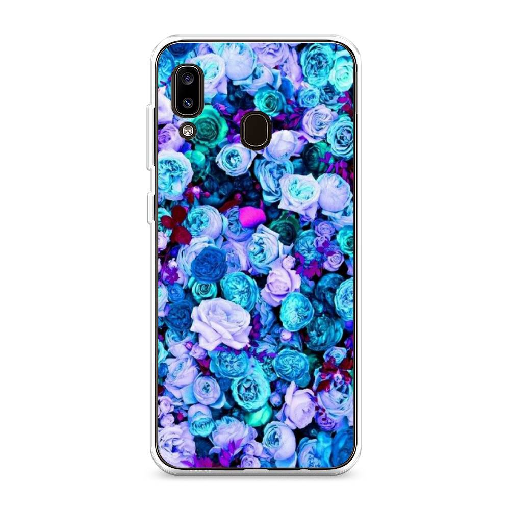 

Чехол на Samsung Galaxy A20 "Цветочный ковер", Фиолетовый, 27650-2