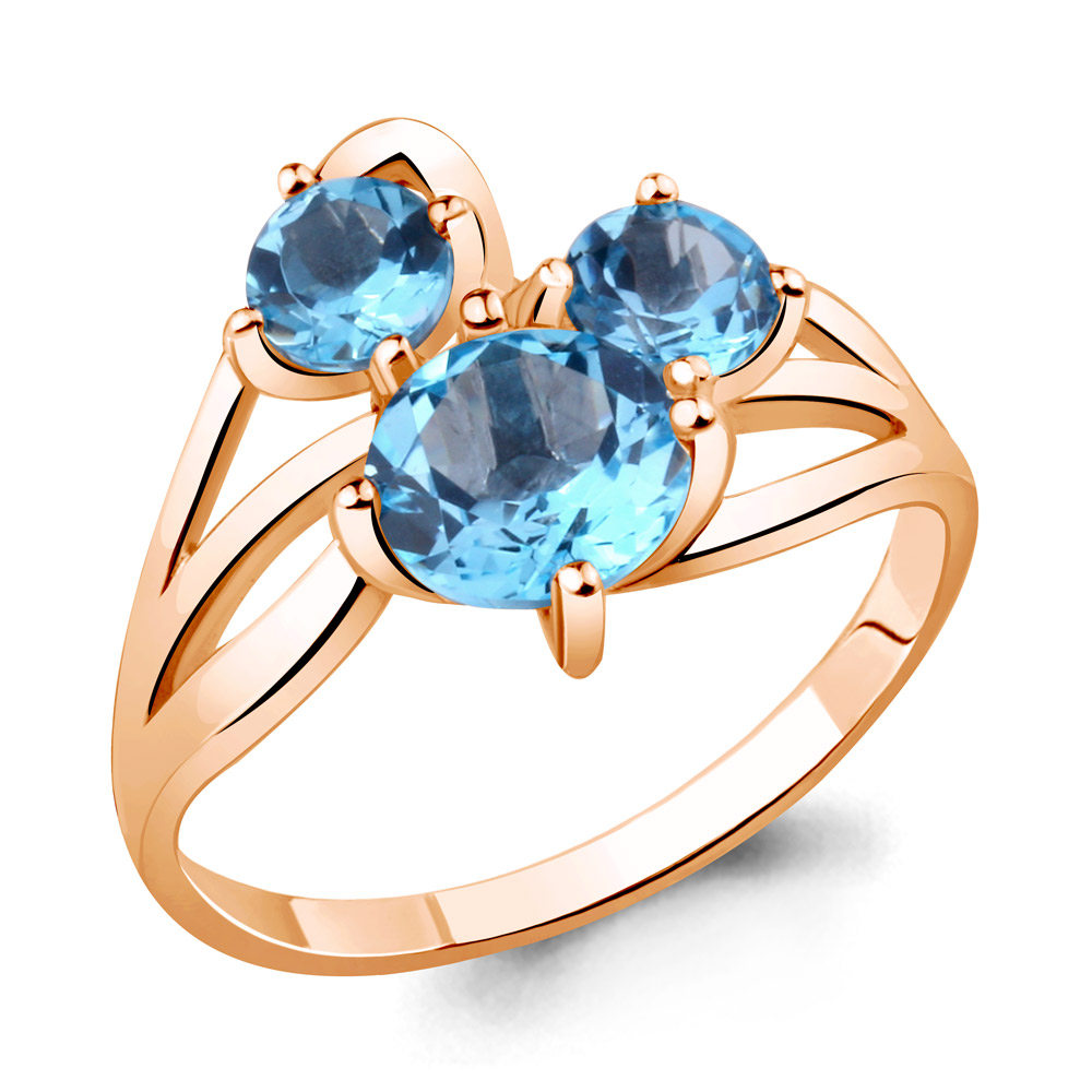 

Кольцо из серебра с топазом р., Aquamarine 6513605, 6513605_925_з