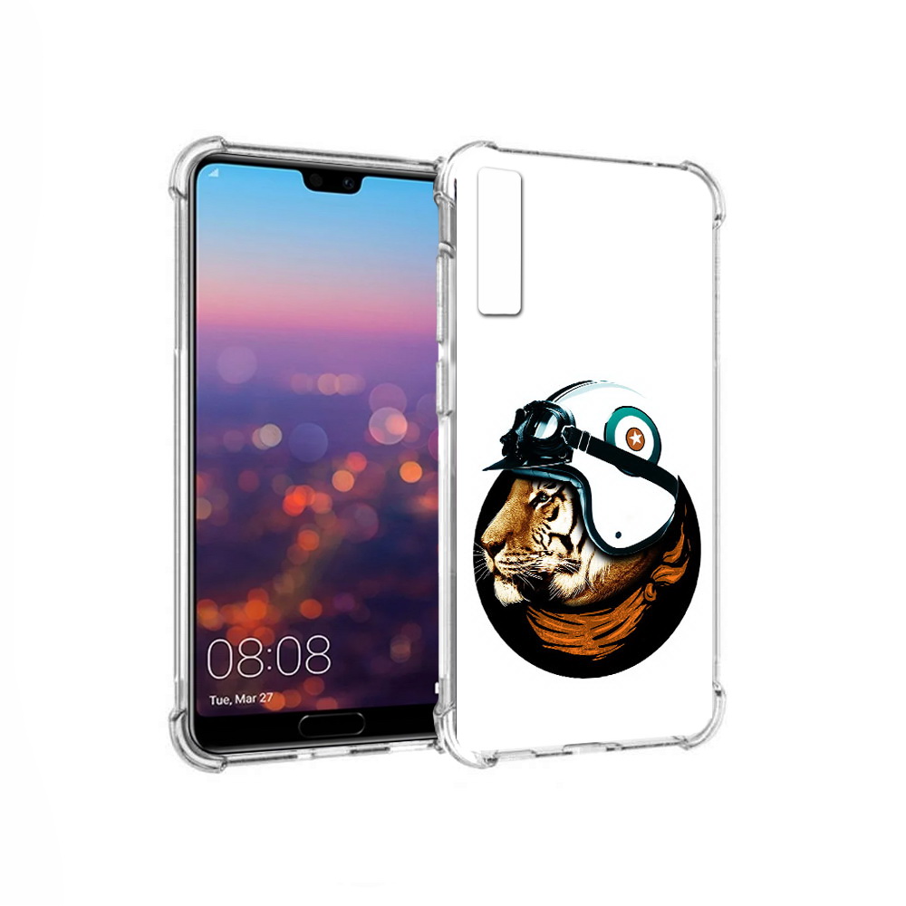 Чехол MyPads Tocco для Huawei P20 Pro Тигр в шлеме (PT108144.28.171)