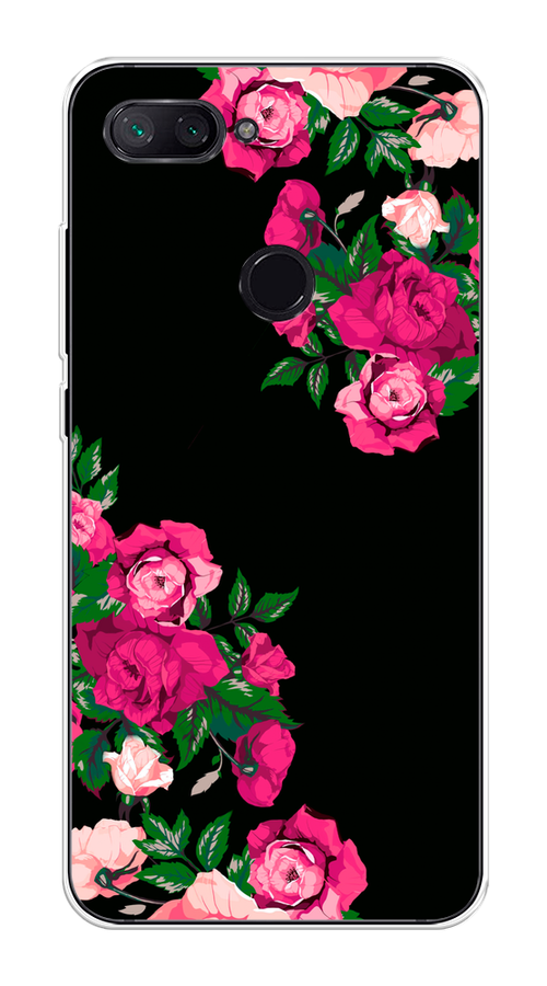 

Чехол на Xiaomi Mi 8 Lite "Розы фуксия", Черный;розовый;зеленый, 34550-1