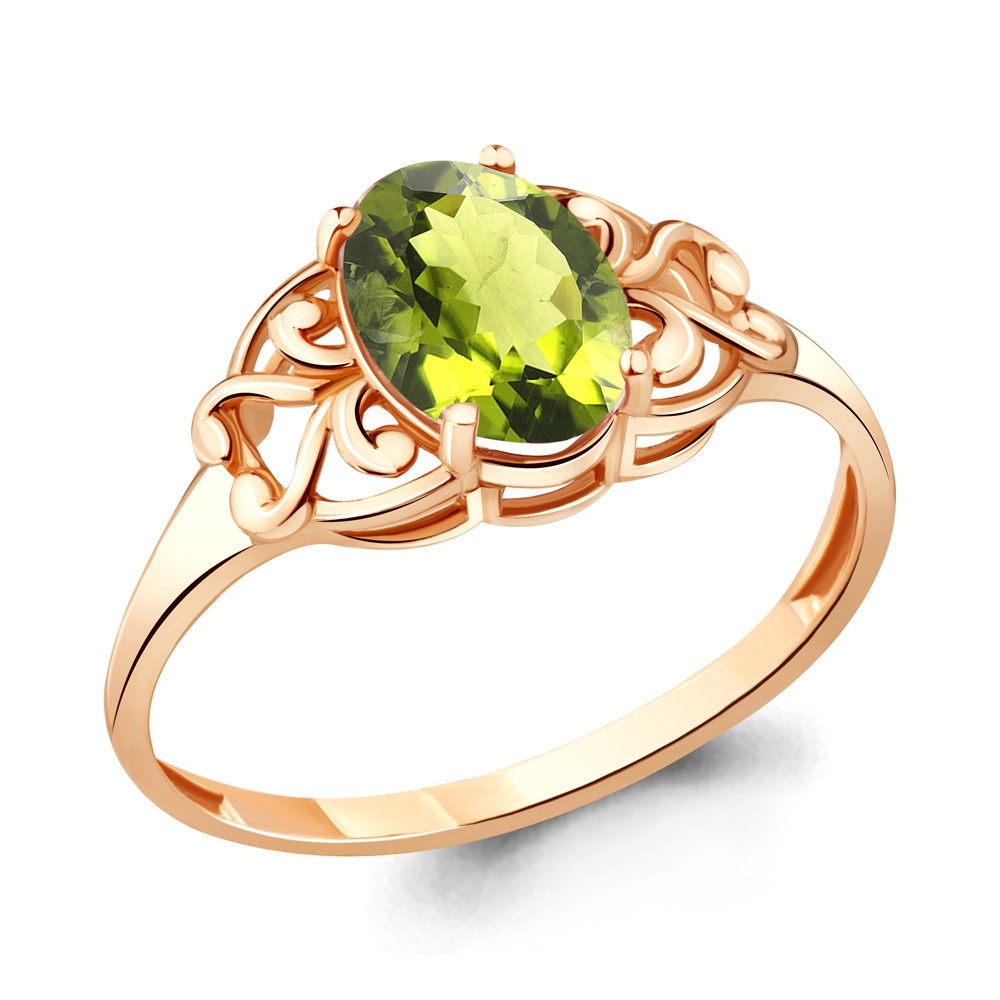 

Кольцо из серебра с хризолитом р., Aquamarine 6576007, 6576007_925_з