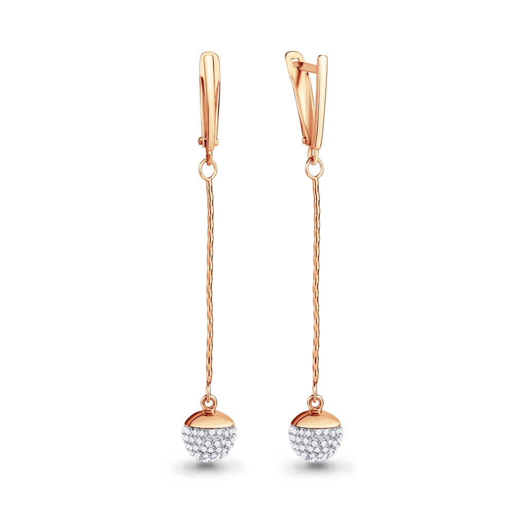 

Серьги подвески из серебра со стеклом Aquamarine 46520, 46520_925_з