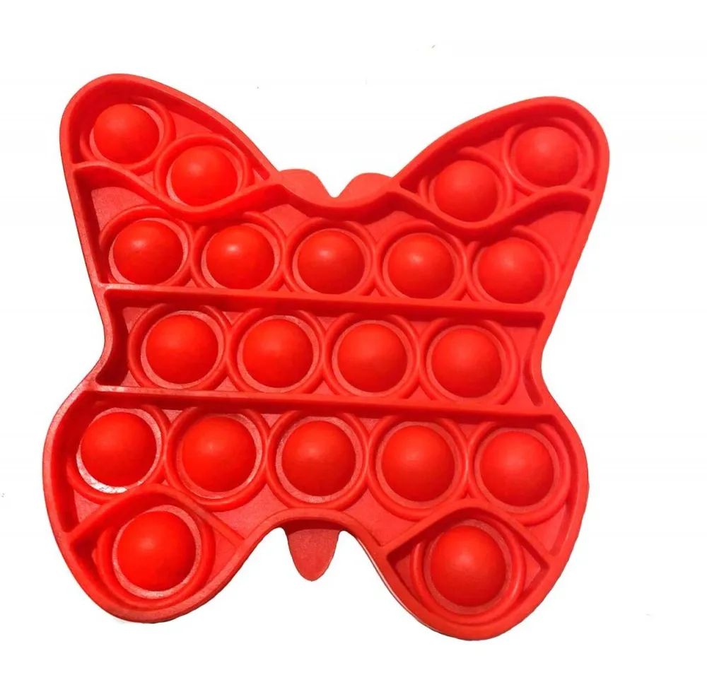 Игрушка-антистресс Pop it Бабочка, 11х11 см (Цвет: Красный )