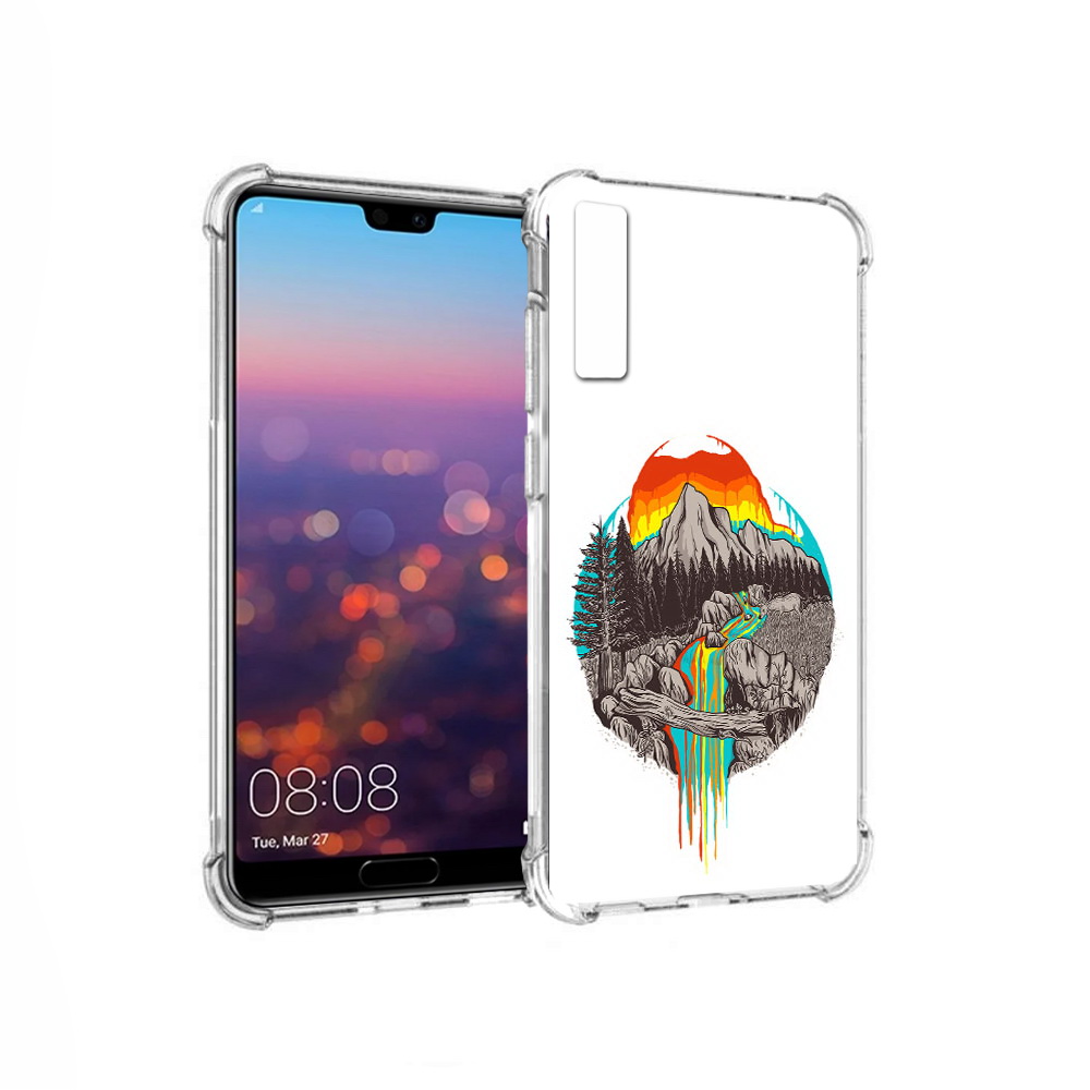 

Чехол MyPads Tocco для Huawei P20 Pro Радужный водопад (PT108144.28.144), Прозрачный, Tocco