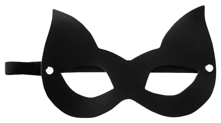 фото Черная маска "кошечка" с ушками сумерки богов