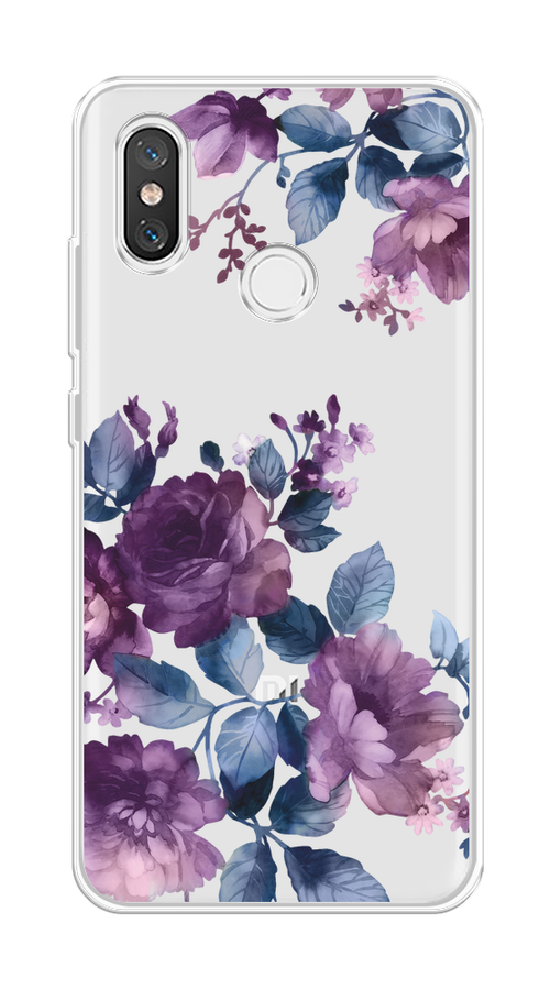 

Чехол на Xiaomi Mi 8 "Purple Blossoms", Синий;фиолетовый, 33550-1