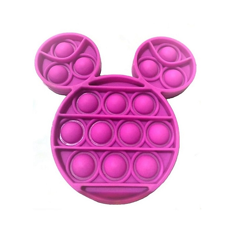 

Игрушка-антистресс Pop it Микки Маус, 11х10 см (Цвет: Фуксия )